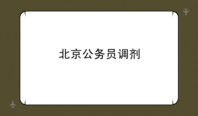 北京公务员调剂