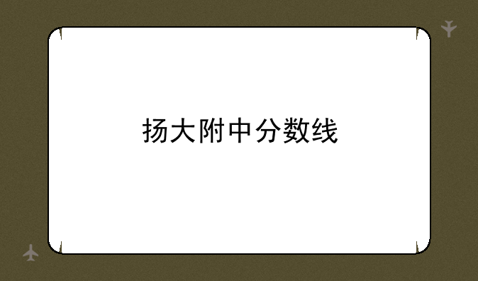 扬大附中分数线