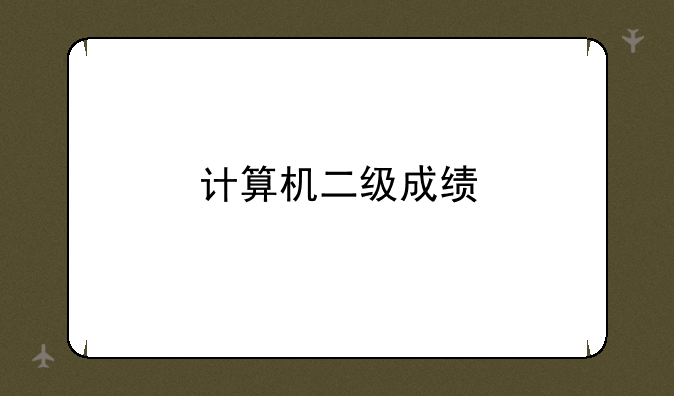 计算机二级成绩