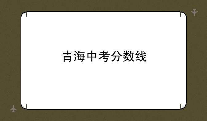 青海中考分数线