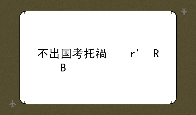 不出国考托福有用吗