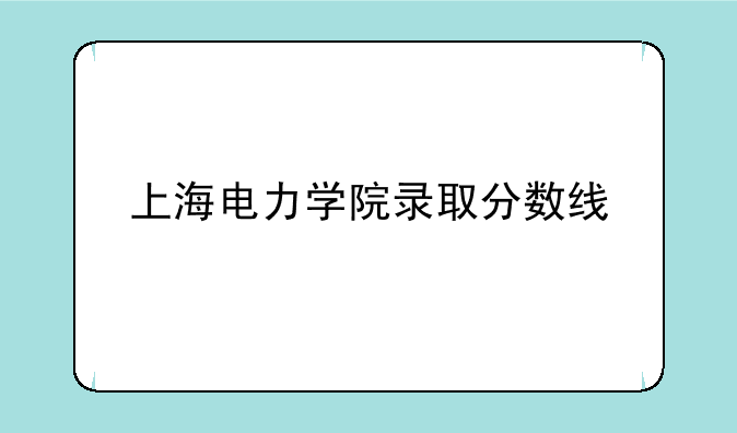 上海电力学院录取分数线